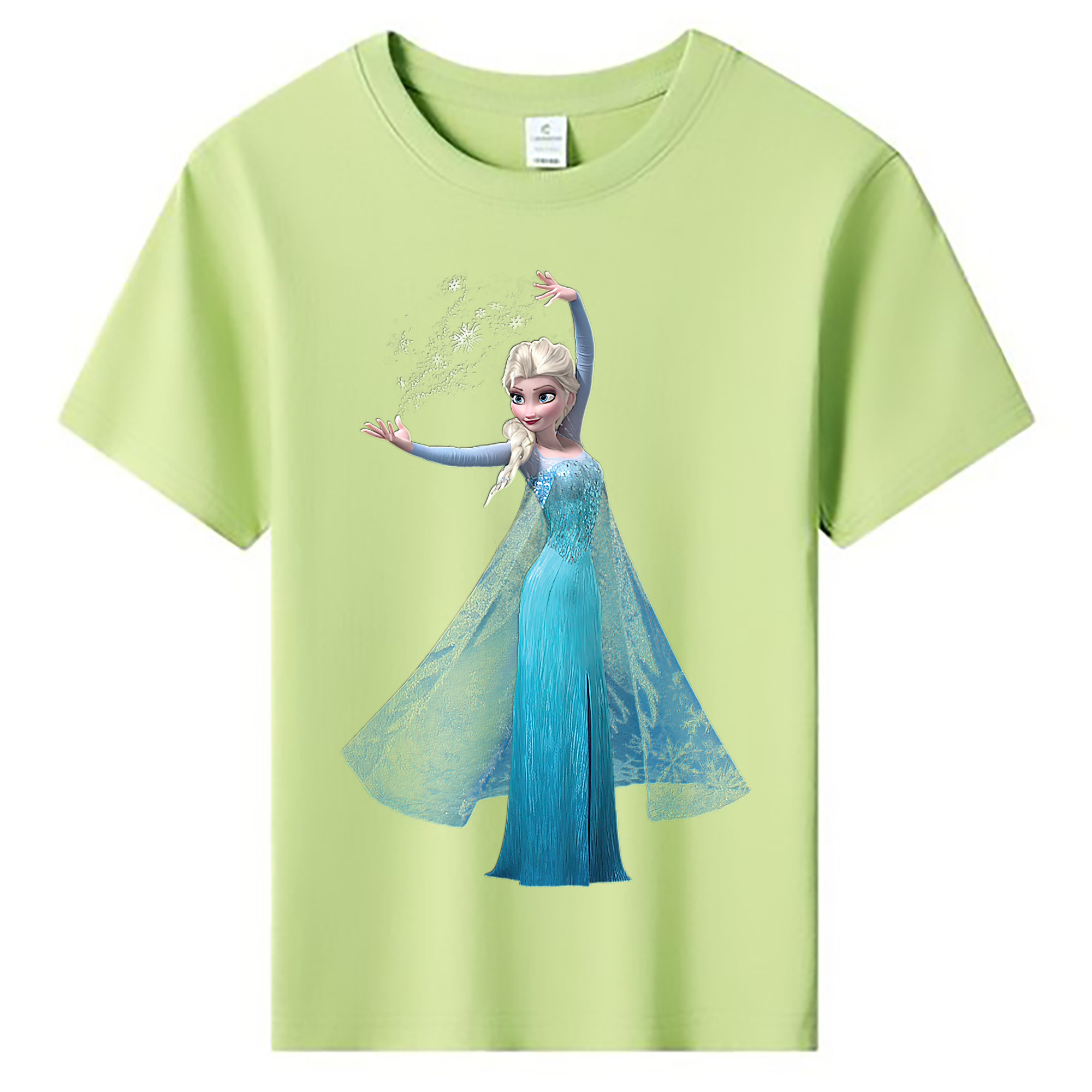 （画像用） アナと雪の女王 アンナ エルサ Frozen Anna Elsa 綿100％キッズTシャツ（フロントプリント）